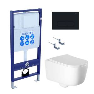 Комплект Aquatek Лугано SET AQUATEK ЛУГАНО-015 4в1 кнопка белый