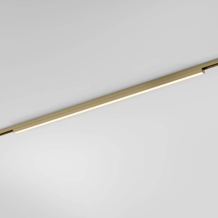 Трековый линейный светодиодный светильник Elektrostandard Brass Line 85527/01 24W 3000K латунь