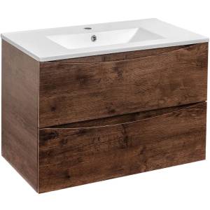 Тумба с раковиной Vincea Mia 80 R.Wood подвесная, 2 выкатных ящика soft close
