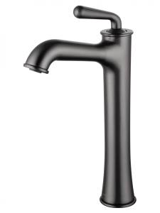 Смеситель для раковины Wonzon & Woghand WW-88239008-BGM высокий, темный графит