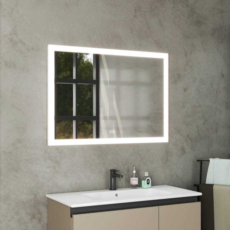 Зеркало Veneciana Panaro 610011 с подсветкой, сенсорный выключатель, с подогревом, 70x100