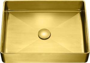 Раковина AltroBagno Аккордо (Accordo) 001009 OrSp матовое золото, 50.2x40.2