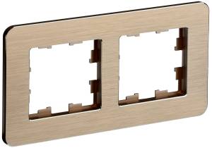 Рамка 2-постовая IEK Brite BR-M22-M-21-K37 шампань