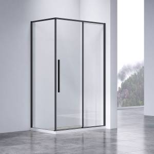 Душевой уголок Vincea Slim-N VSR-4SN9012CLB 1200x900, черный, стекло прозрачное