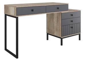 Стол туалетный Woodville Пласидо 582161 дуб каньон монумент,софт серый дым 151.8x45.5x63.4