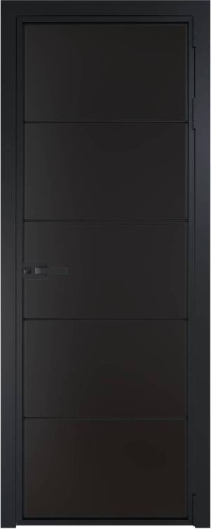 Межкомнатная дверь Profil Doors 5 AX цвет профиля Черный, стекло безопасное 6 мм монохром черный 800x2000