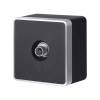 ТВ-розетка оконечная Werkel Gallant W5083034 черный с серебром