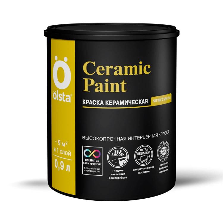 Интерьерная краска Olsta Ceramic Paint база С 0.9 л