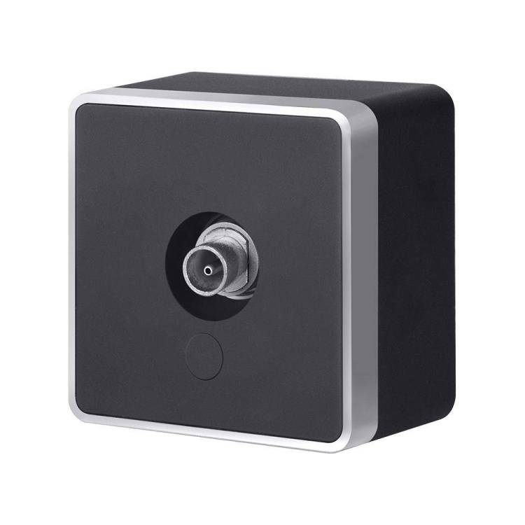 ТВ-розетка оконечная Werkel Gallant W5083034 черный с серебром