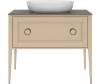 Тумба с раковиной Kerama Marazzi Plaza капучино, тумба PL.CN.100.1+1\CAP.M + рак. PLR.wb.60