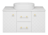 Тумба с раковиной Brevita Шанель УТ000026135 белая глянцевая, 100 см фото 2