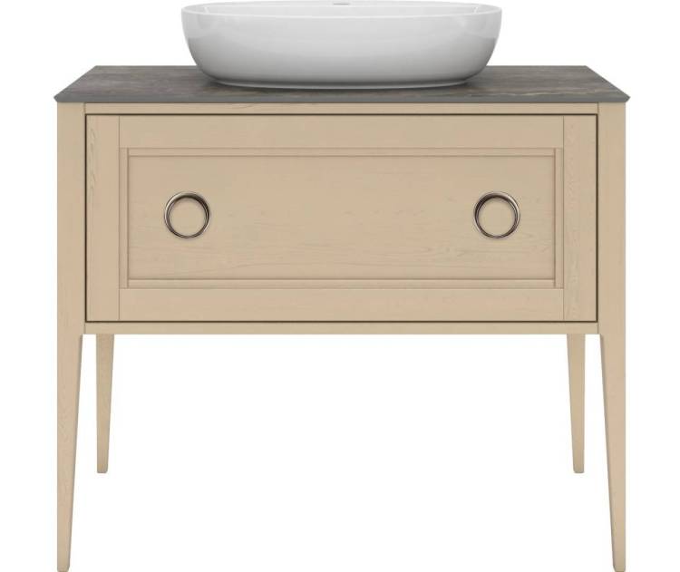 Тумба с раковиной Kerama Marazzi Plaza капучино, тумба PL.CN.100.1+1\CAP.M + рак. PLR.wb.60