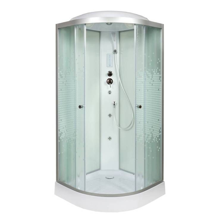 Душевая кабина AvaCan L908GM+EL с гидромассажем и электрикой, 80x80x215