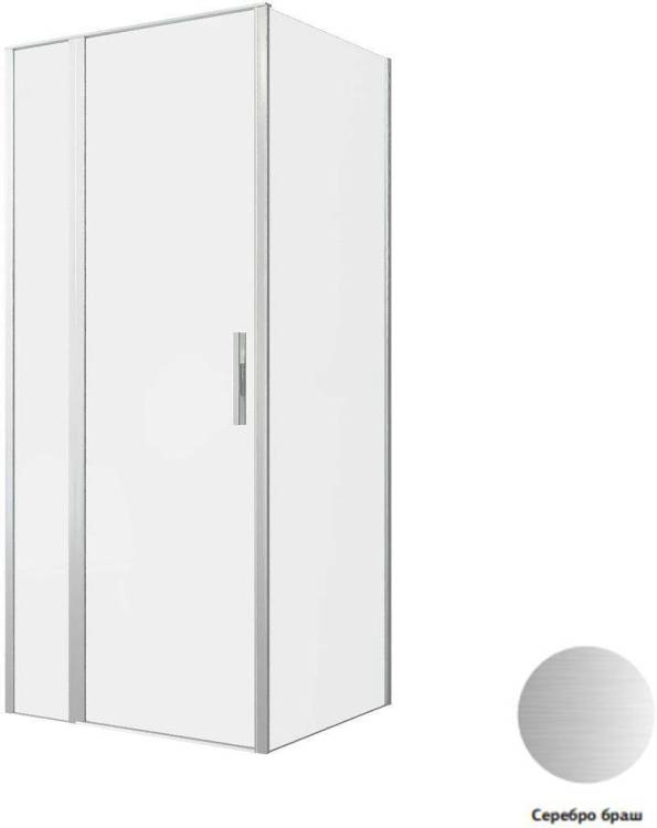 Душевой уголок Allen Brau Priority 3.31026.BA + 3.31041.BA профиль брашированное серебро, 900x800