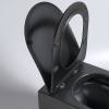 Унитаз подвесной Vincea Evo VT1-34SMB безободковый, цвет черный матовый, ультратонкое soft-close сиденье фото 7