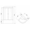 Душевая кабина Royal Bath RB 90BK1-T с высоким поддоном, с сиденьем фото 4