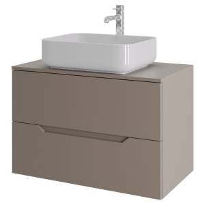 Тумба с раковиной Orange Line Li-80TuLMDF+B05-500W латте матовый, 80.5 см