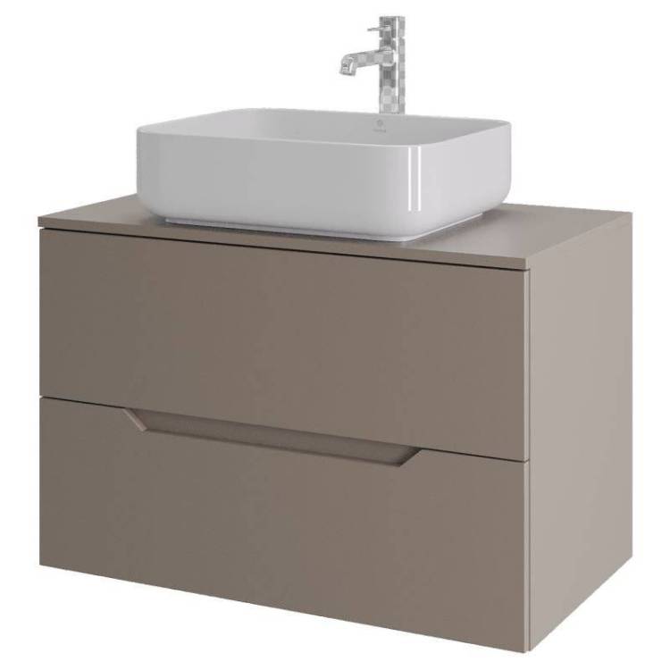 Тумба с раковиной Orange Line Li-80TuLMDF+B05-500W латте матовый, 80.5 см