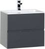 Тумба с раковиной Aquanet Алвита 60 213094 серый антрацит, 531x600x450