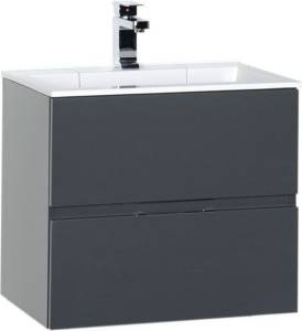 Тумба с раковиной Aquanet Алвита 60 213094 серый антрацит, 531x600x450