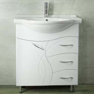 Тумба с раковиной Style Line Амелия 75 белая