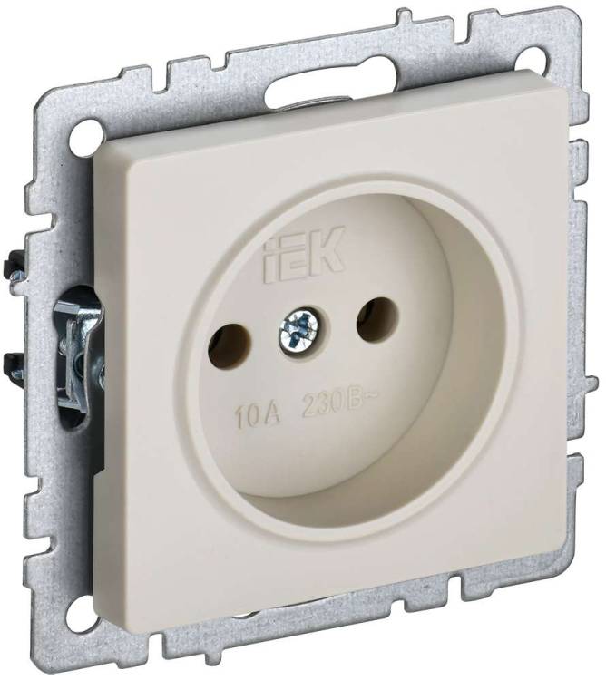 Розетка 1-местная IEK Brite BR-R10-10-K10 бежевый