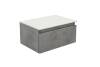 Тумба Comforty Осло-60 00-00000838 подвесная, бетон светлый с белой столешницей