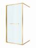 Душевая дверь в нишу Cezares LUX-B-FS-1-90-C-BORO профиль брашированное золото, стекло прозрачное, 90x195