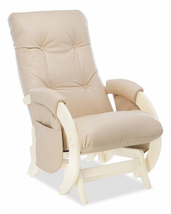 Кресло-качалка Комфорт Milli Smile 4627164250957 дуб шампань, polaris Beige, с маятниковым механизмом