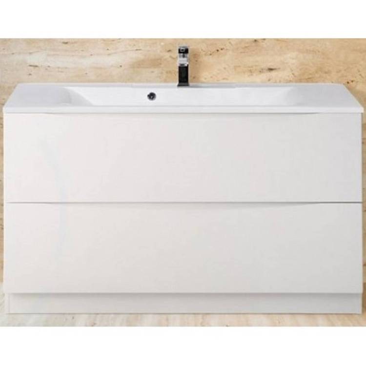 Тумба под раковину Belbagno Marino MARINO-1200-2C-PIA-BL-P 120x45x80.5 Bianco Lucido напольная с двумя выкатными ящиками