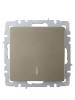 Выключатель 1-клавишный проходной IEK Brite BR-V12-1-10-K37 шампань фото 3