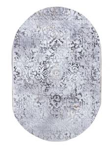 Ковер Safyun Dokuma Merry MR 237 GREY Овал 1.5x2.3