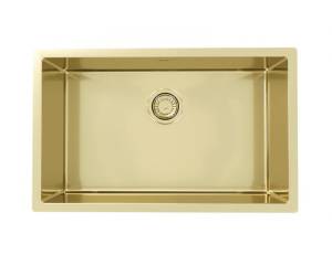 Мойка кухонная Alveus Quadrix New 60 1153741 Gold с донным клапаном, 74x44