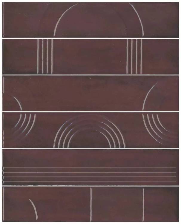 Панно Kerama Marazzi Мажорель KMP3STA006RN6X бордовый глянцевый 36x28.5