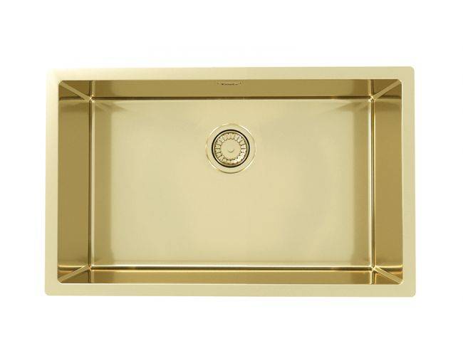 Мойка кухонная Alveus Quadrix New 60 1153741 Gold с донным клапаном, 74x44