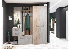 Прихожая Woodville Вальс 508427 дуб крафт серый/бетонный камень комплектация 1