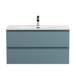 Тумба с раковиной BelBagno Kraft 80 Голубой матовый, раковина BB-8099-80