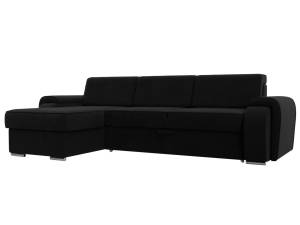 Диван угловой Лига Диванов Лига-025 119250L черный, левый угол