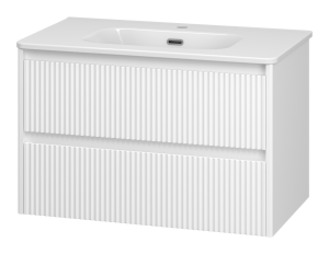 Тумба с раковиной Brevita Рива УТ000026198 белая, 80 см