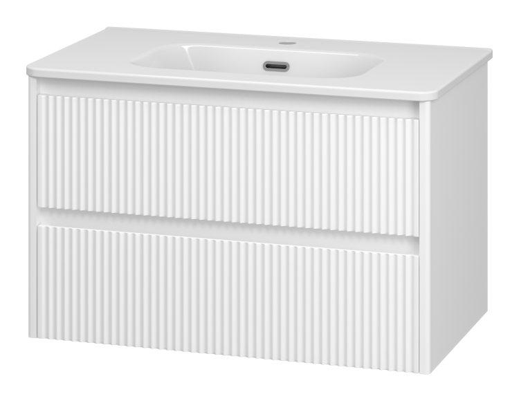 Тумба с раковиной Brevita Рива УТ000026198 белая, 80 см