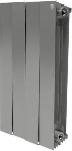 Радиатор биметаллический Royal Thermo Piano Forte 500 silver satin 4 секции, серебро