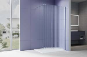 Душевая перегородка Aquatek AQ.WI.140.2CH профиль серебристый, стекло рифленое, 140x200