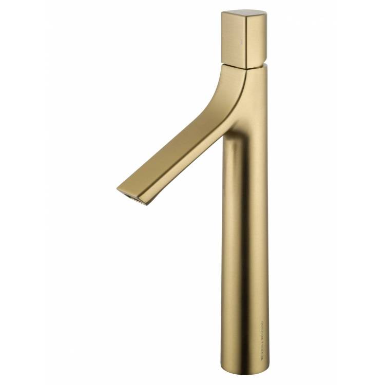 Смеситель для раковины Wonzon & Woghand WW-H1011-BG высокий, брашированное золото