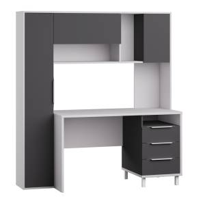 Стол письменный Моби Комфорт 12.95 N 00-00166437 белый, серый 162x60.3x180