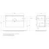 Тумба под раковину Belbagno Etna H-60 ETNA-H60-1000-2C-SO-RW-P 100x45x60 Rovere Moro подвесная с двумя выкатными ящиками, с доводчиками фото 8