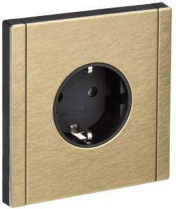 Розетка 1-местная с заземлением IEK Forte&Piano FP-R11-16-1-M-K37 шампань