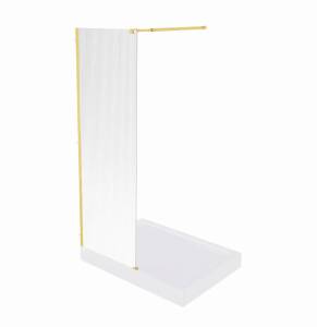 Душевая перегородка Good Door Walk in SP-100-W-BG ВИ00030 профиль матовое золото, стекло рифленое, 100x195