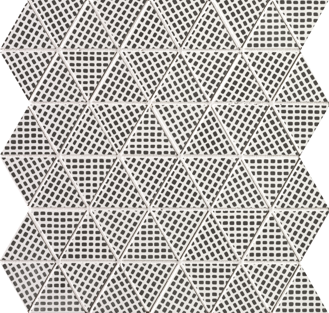 Мозаика FAP Ceramiche Pat fOEG Deco Black Triangolo Mosaico 30.5x30.5