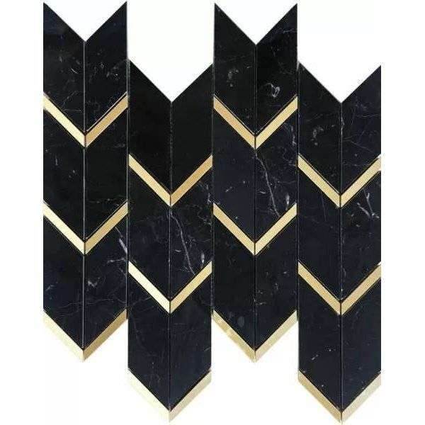 Мозаика Orro Mosaic Stone Atlantida Black 8 mm 30.5x32.5