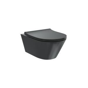 Унитаз подвесной Creto Logan L3 1003-002-L3BlMat безободковый, без сиденья, черный матовый